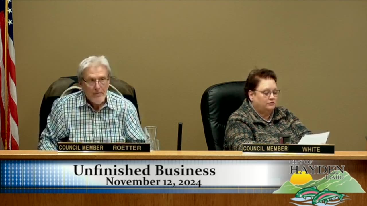 Sandy White - Consent Calendar Discussion - Hayden City Council Meeting - 11/12/24