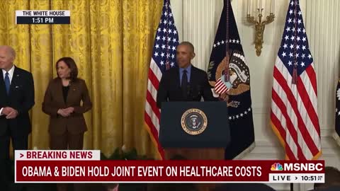 Former President Obama refers to President Biden as "Vice President"