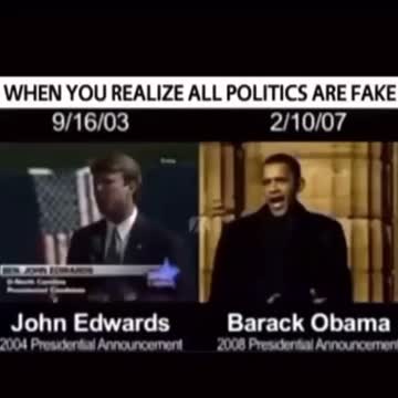 When you realize politics are FAKE