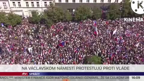 Slovenská televize označila pražskou demonstraci se 70 000 lidmi za protest pouhých stovek lidí!