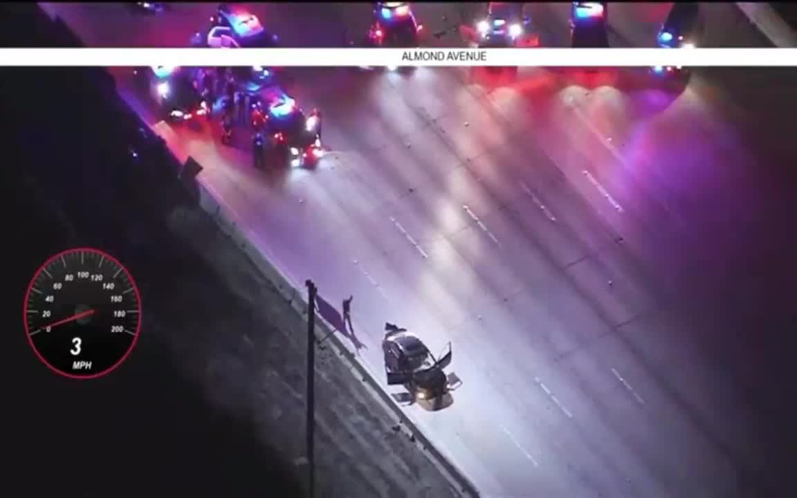 🚨125 MPH Nighttime 🚔Police Chase in LA All Over The Road