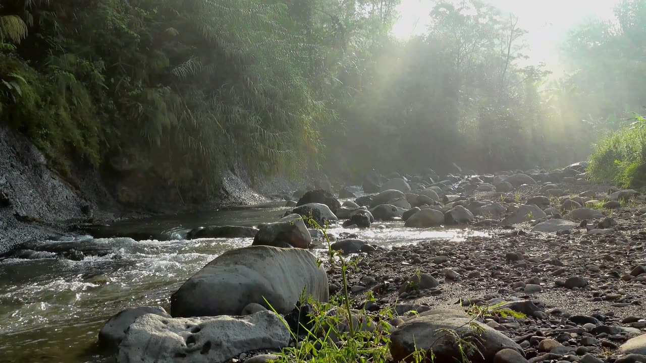 River, relaxing sound, beautiful nature.