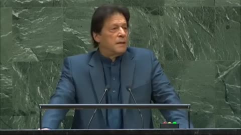 Imran Khan addressing to United nations.