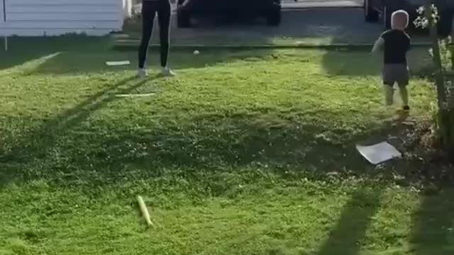 Jack plays baseball with his mom, and Jett is awesome