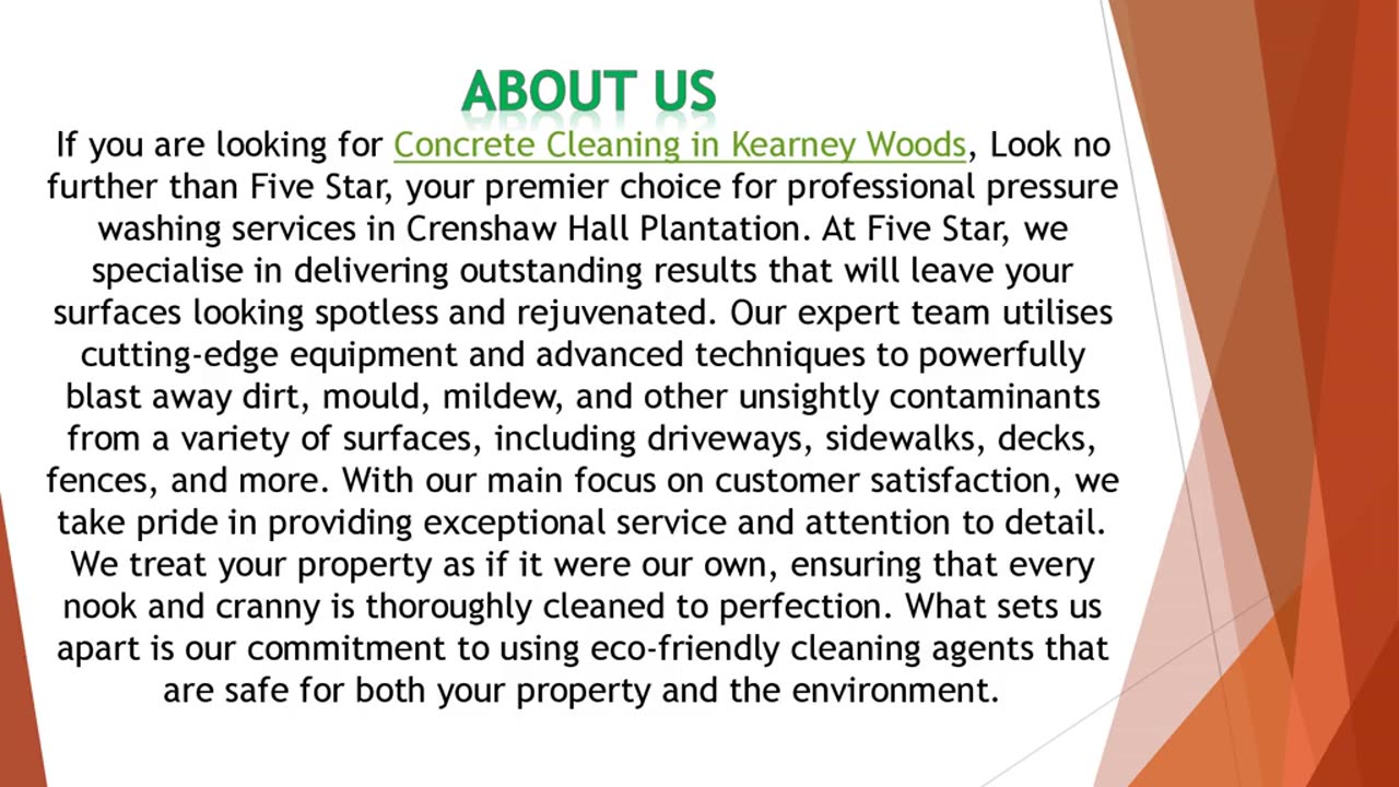 If you are looking for Concrete Cleaning in Kearney Woods