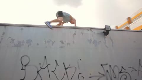 Bike vs Parkour Chase in Ivrea Italy!-14