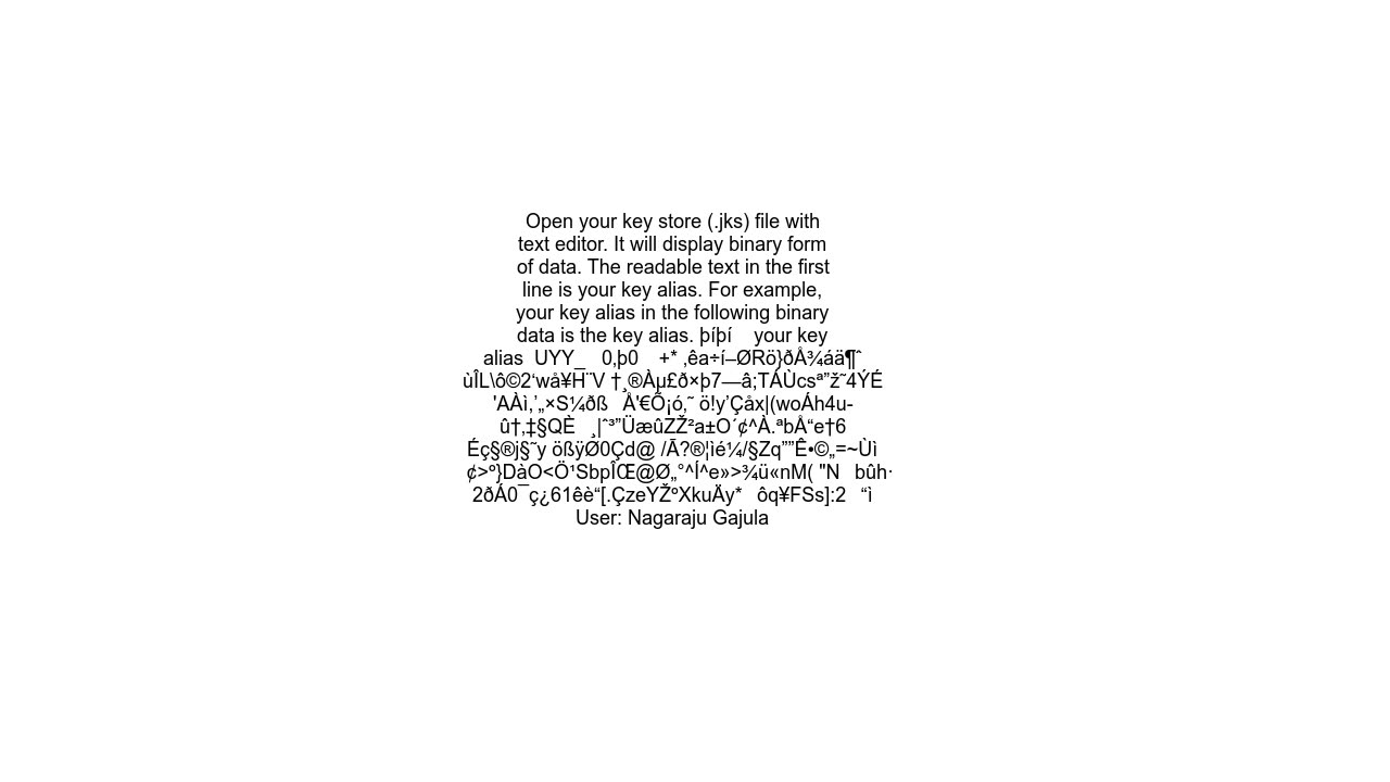 Lost keystore alias but have file and password used for alias