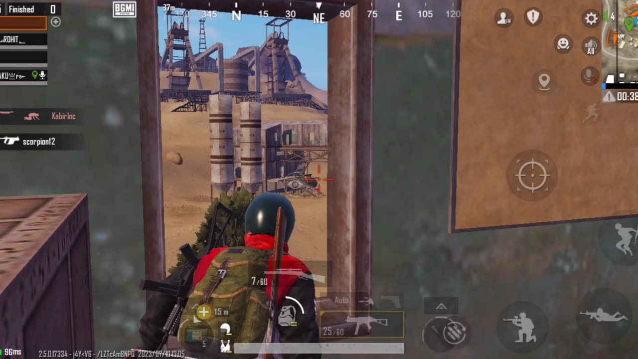 1v4 clutch in bgmi in miramar lobby super sniping