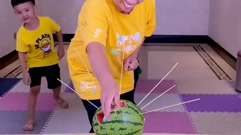 The challenge of eating watermelon