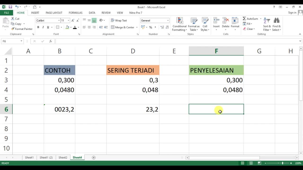 How to add a zero after a comma in Ms Excel