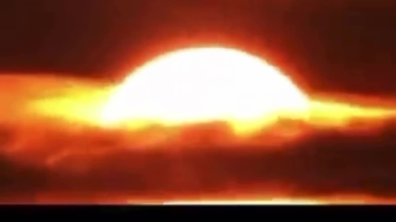 Flat Earth Sun Setting In the Clouds