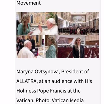 🚨ALLATRA IPM honored with historic recognition an Apostolic Blessing from His Holiness Pope Francis.
