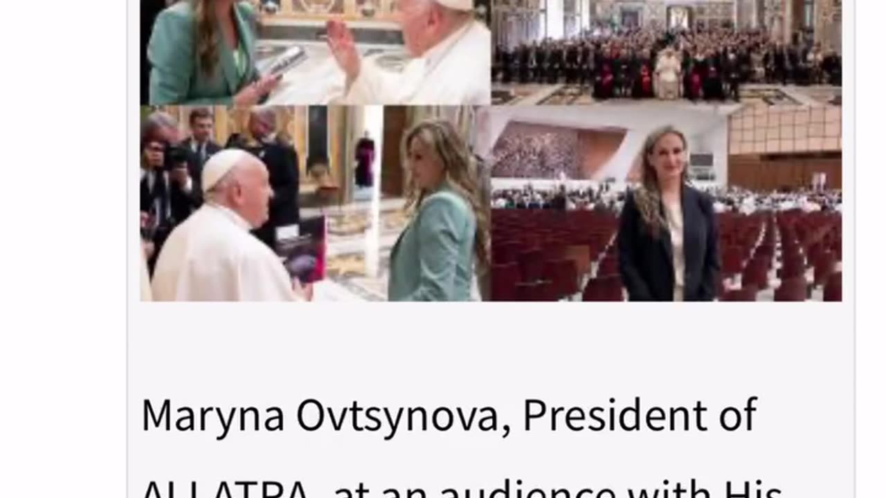🚨ALLATRA IPM honored with historic recognition an Apostolic Blessing from His Holiness Pope Francis.
