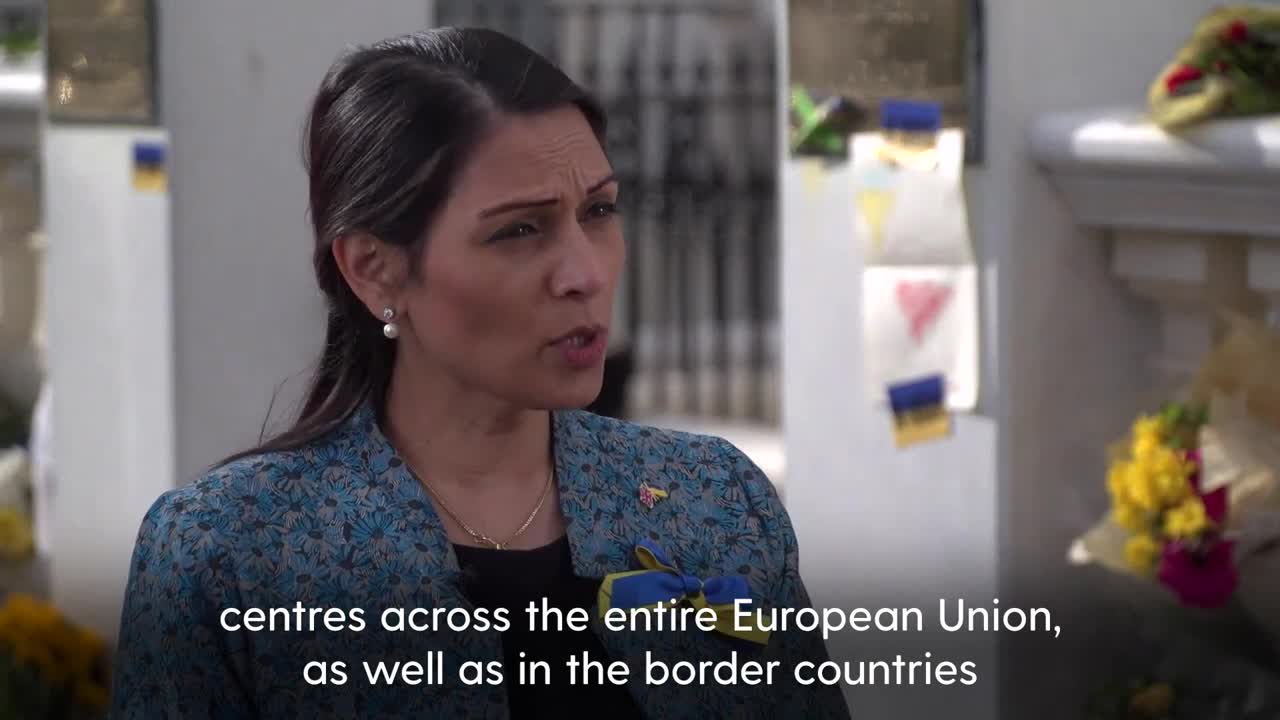 Priti Patel defends UK visa system for Ukrainian refugees