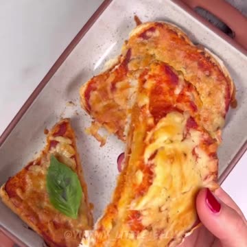 Savory Stacks: Elevate Your Toast Game with Delicious Stacked Pizza Delights! 🍕