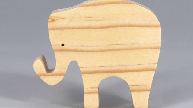 Wood Toy Elephant Cutout, Handmade, Stackable, Unfinished, Unpainted, Ready to Paint, Crafts or Toys