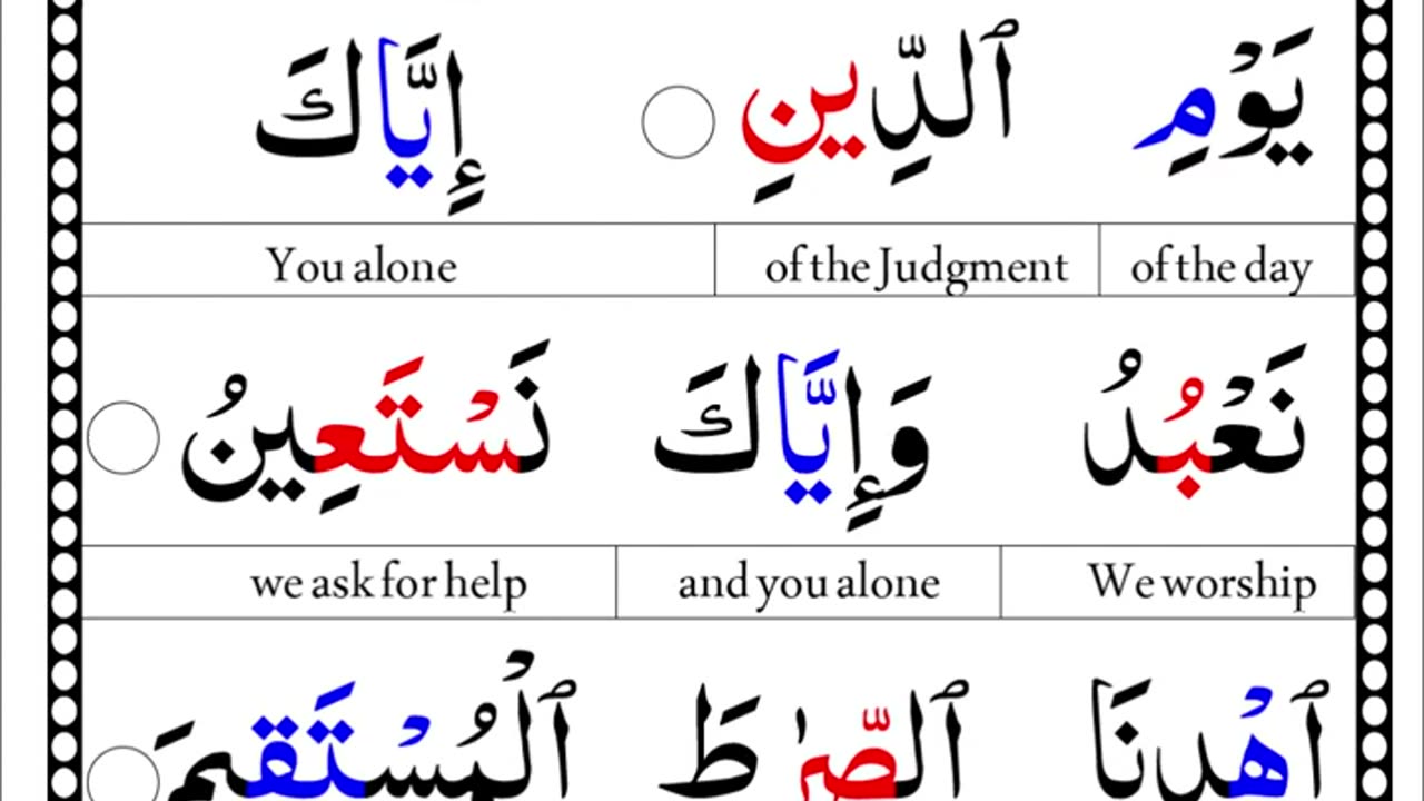 Quran first sorh fatiha