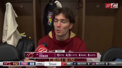 Cedi Osman is proud of how the Cavs played tonight against the Pistons