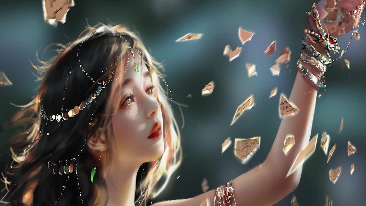 The painting is called wind chimes, the detailed painting process, the first part.