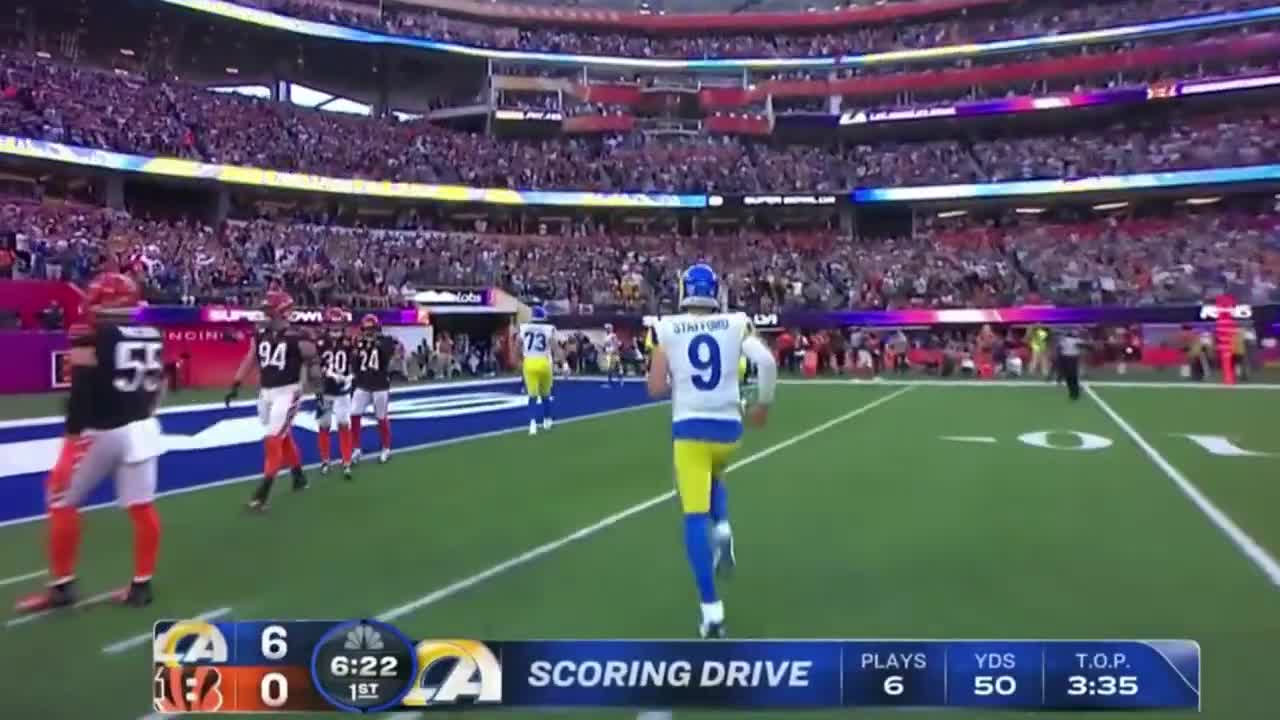 Rams Odell Beckham Jr. scores Super Bowl LVI First Touchdown 🔥 What a Catch!!!