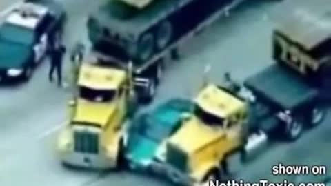 Truckers Stop Police Pursuit