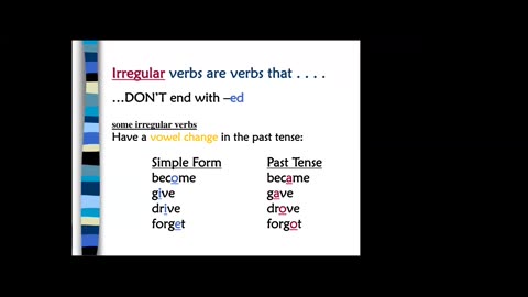 C6 simple past tense