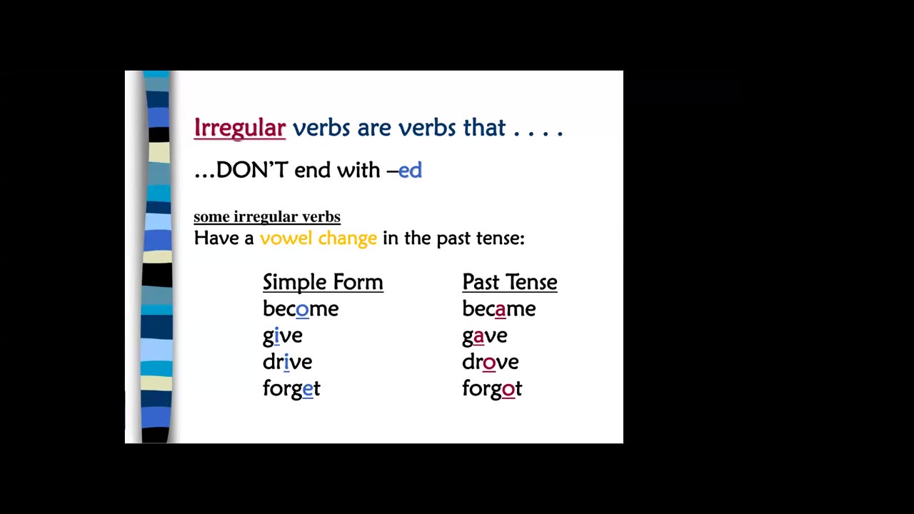 C6 simple past tense