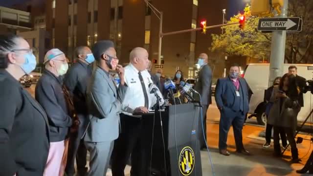 Baltimore Police Commissioner, Mayor Hold Press Briefing After Officer Keona Holley Shot In Ambush