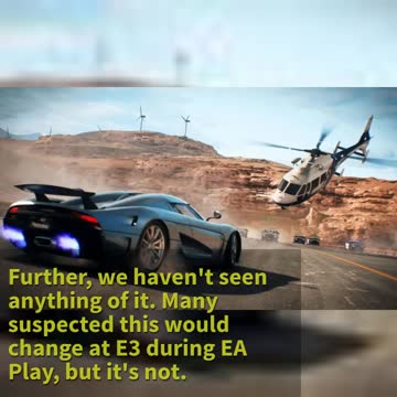New Need for Speed Coming This Year, But It Won't Be At E3