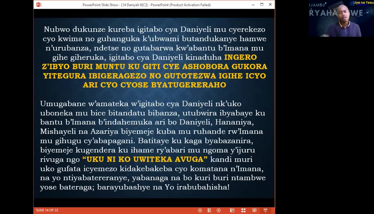 Umugabane w'amateka w'igitabo cya Daniyeli: IBYAHOZEHO NI BYO BIZONGERA KUBAHO.