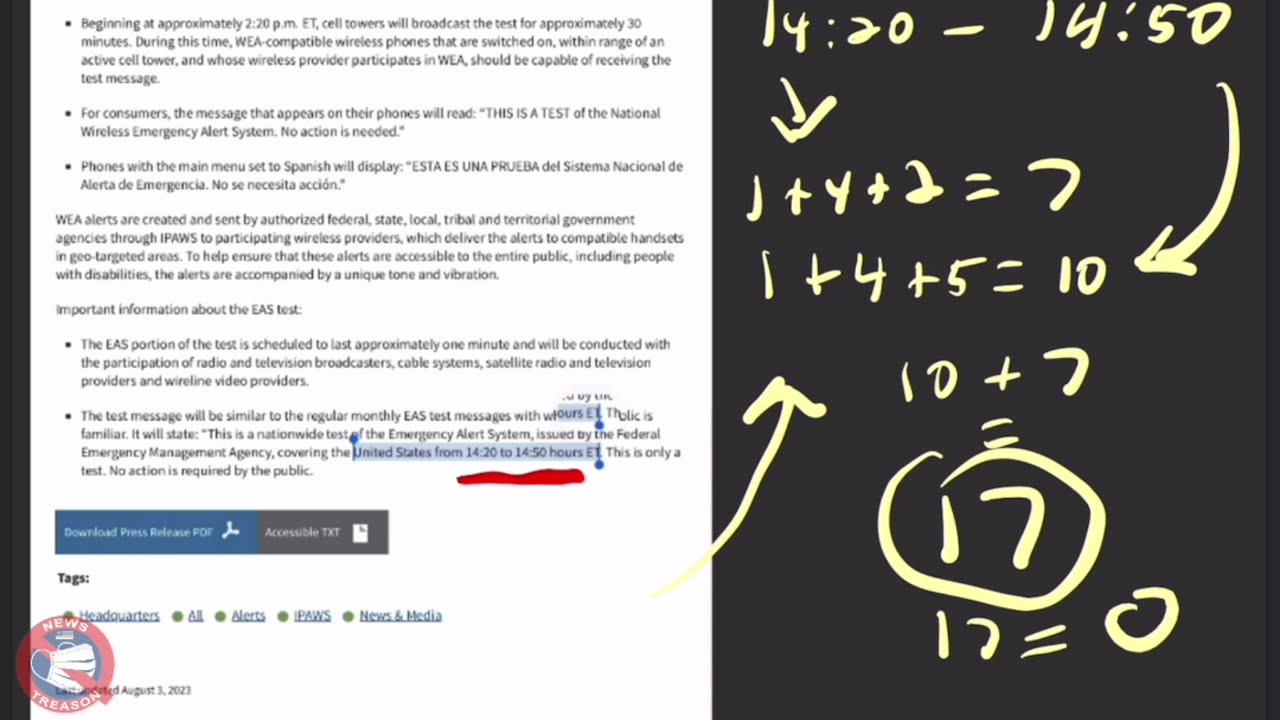 🟨 PROOF The White Hats Control the 10/4 EAS Test!...