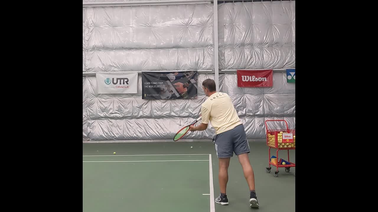 Coach Kick Serve Practice