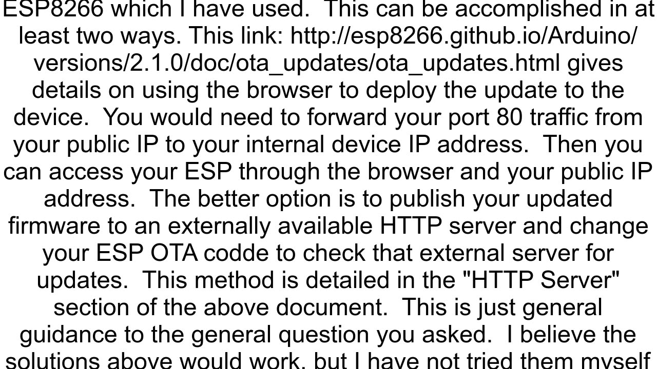 Is there a way to update the firmware through internet that works for esp32