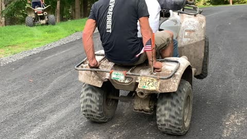 Six year old does wheelie.