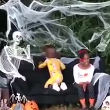 Halloween prank on kids