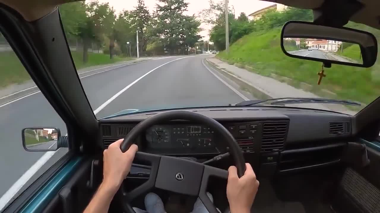 First person driving Autobianchi Y10 1.0 Fire first view POV