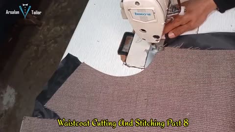 Waistcoat Cutting And Stitching Part 8 _ Waistcoat ka Front or back kaise lagaye _ #waistcoat