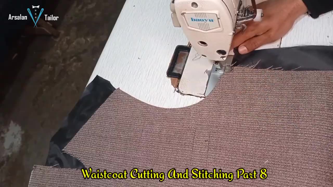 Waistcoat Cutting And Stitching Part 8 _ Waistcoat ka Front or back kaise lagaye _ #waistcoat