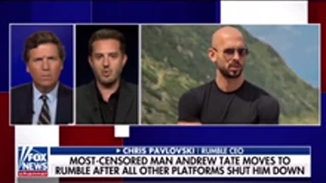 CEO of Rumble, Turcker Fox News , On Andrew Tate