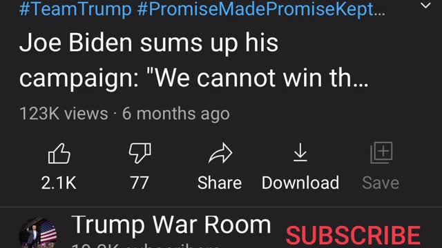 He got one thing right!