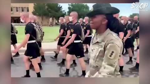 Female Drill Sergeant Leads U.S. Soldiers In "Woke" Chant About MLK