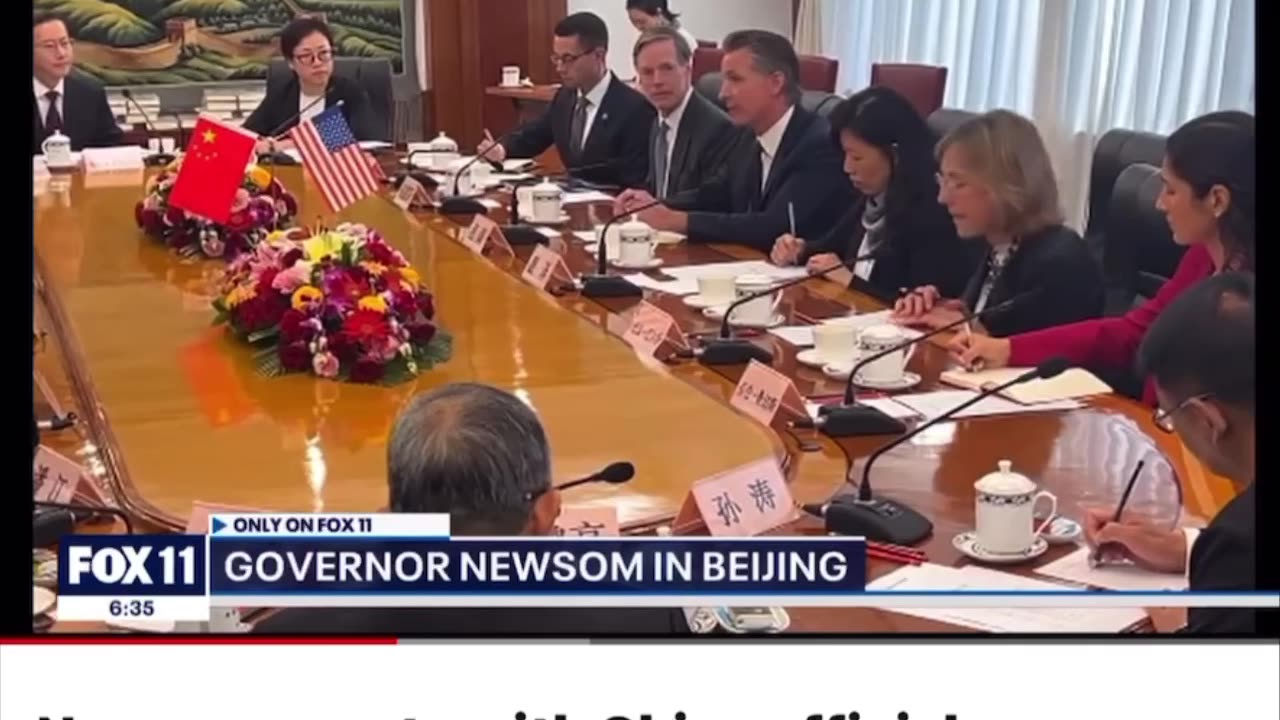 Newsom meets with China officials in the forbidden City.