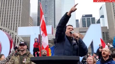 Dr. Alexander Galvanizes Protestors for Freedom in Toronto, Canada
