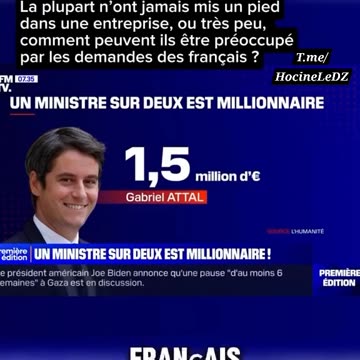 UN MINISTRE SUR DEUX EST MILLIONNAIRE !