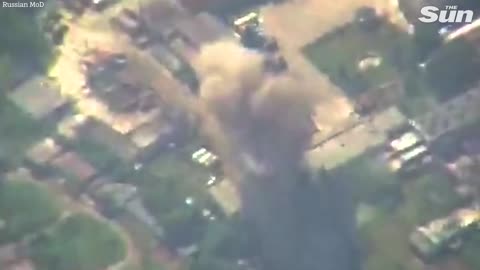 Russian military forces bomb Ukrainian military infrastructure