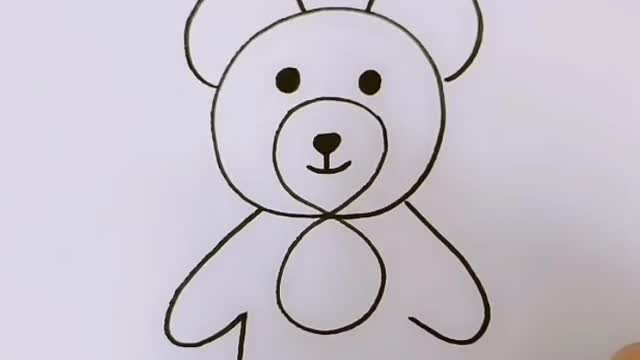 little bear drawing😊😊