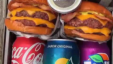 Hamburger soda combo