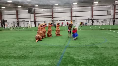 Ultimate Soccer Match: Dresses Vs Dinosaurs?