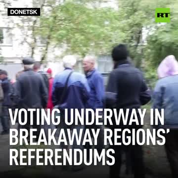 Voting Underway in Breakaway Regions voting PRO RUSSIA