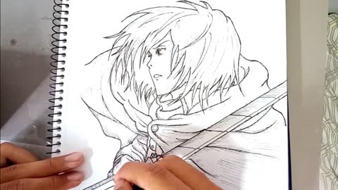 Drawing Mikasa from Shingeki no kiojin